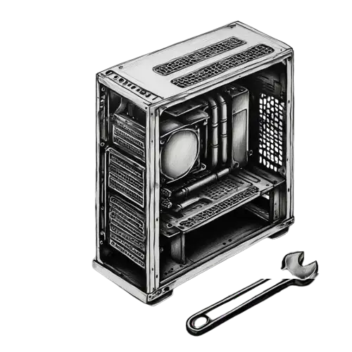 Icône représentant un PC assemblé sur mesure
